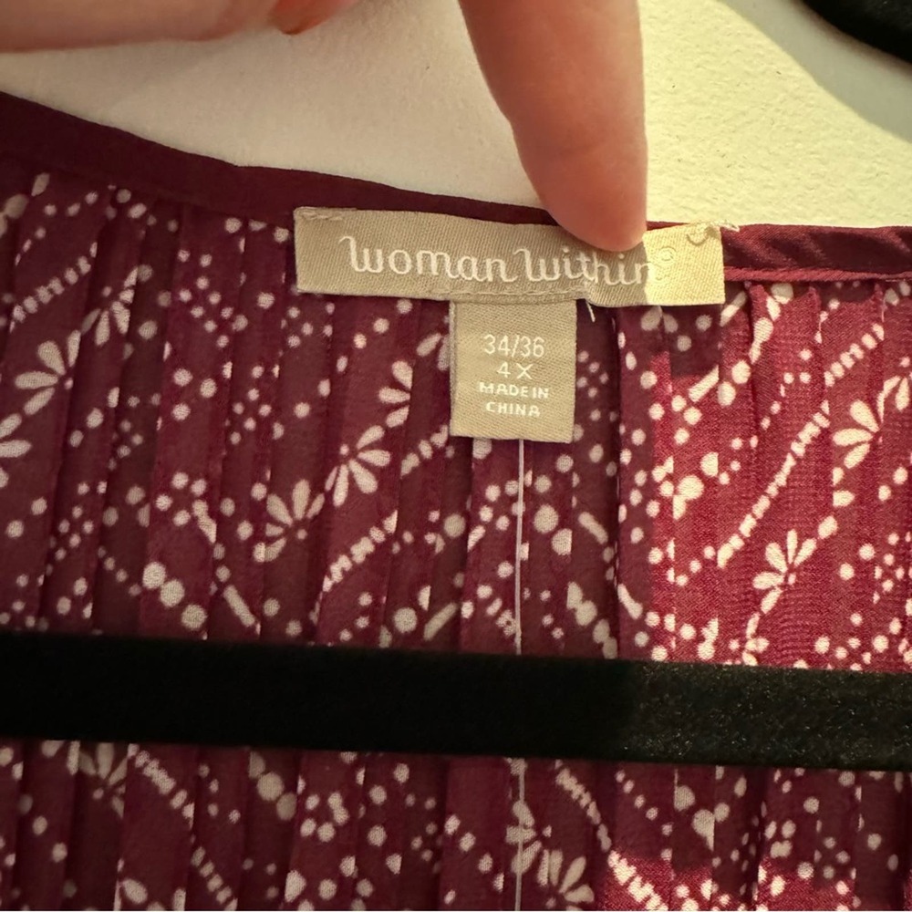 Woman Within 3/4 Sleeve Floral Tunic | Size 34/36 4X - Picture 6 of 6
